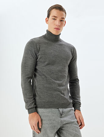 Triko Kazak Balıkçı Yaka Basic Uzun Kollu