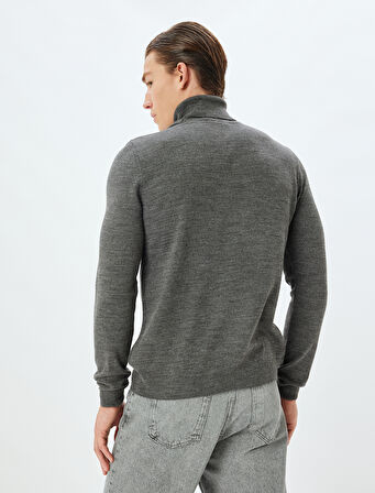 Triko Kazak Balıkçı Yaka Basic Uzun Kollu