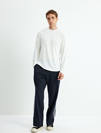 Basic Triko Sweatshirt Bisiklet Yaka Uzun Kollu