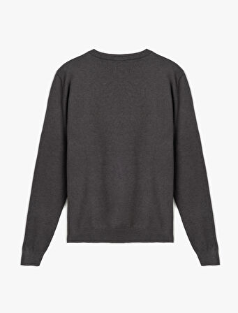 Basic Sweatshirt Bisiklet Yaka Uzun Kollu