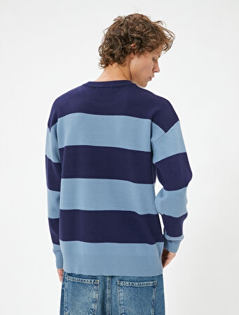 Bisiklet Yaka Kazak Triko Uzun Kollu