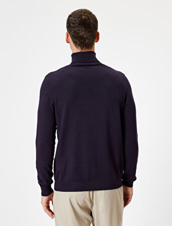 Basic Kazak Balıkçı Yaka Triko Uzun Kollu