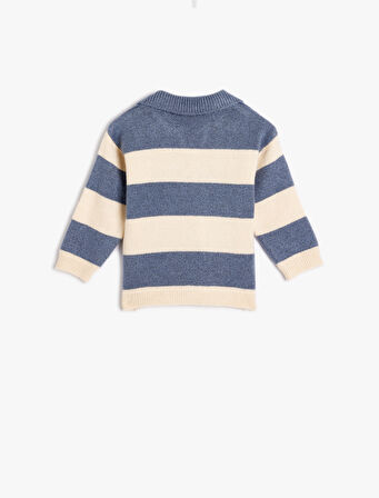 Kazak Polo Yaka Uzun Kollu Yumuşak Dokulu