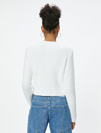 Bisiklet Yaka Triko Kazak Yumuşak Dokulu Uzun Kollu