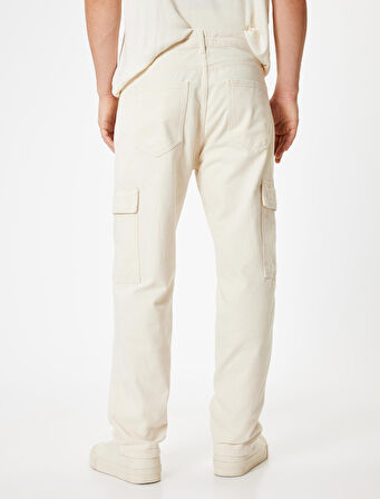 Oversize Kargo Pantolon Cep Detaylı Pamuklu