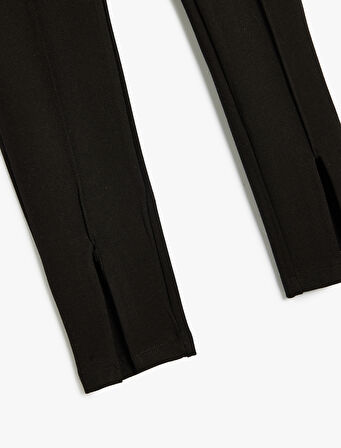 Basic Tayt Beli Lastikli Dikiş Detaylı