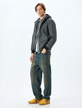 Mevsimlik Ceket Slim Fit Fermuarlı