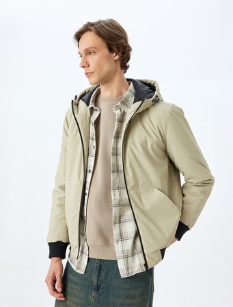 Mevsimlik Ceket Slim Fit Fermuarlı