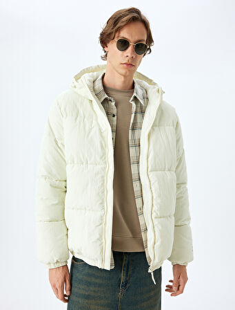 Şişme Mont Fermuarlı Slogan Baskılı