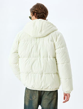 Şişme Mont Fermuarlı Slogan Baskılı