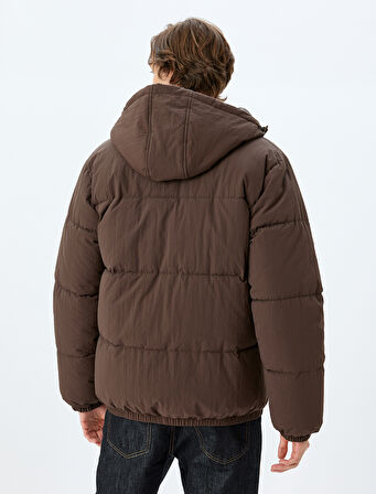 Şişme Mont Fermuarlı Slogan Baskılı