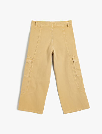 Kargo Kot Pantolon Bol Paça Pamuklu - Wide Leg Jean