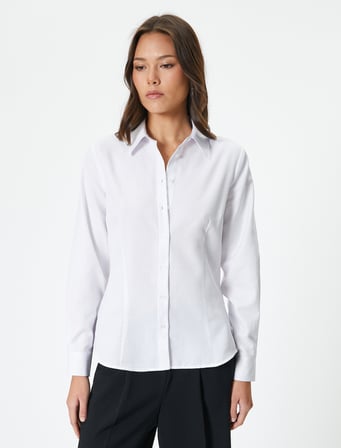 Slim Fit Gömlek Uzun Kollu Düğmeli 