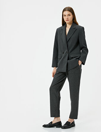 Havuç Pantolon Beli Bağcıklı Cep Detaylı