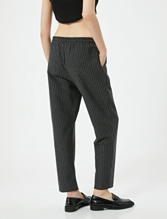 Havuç Pantolon Beli Bağcıklı Cep Detaylı