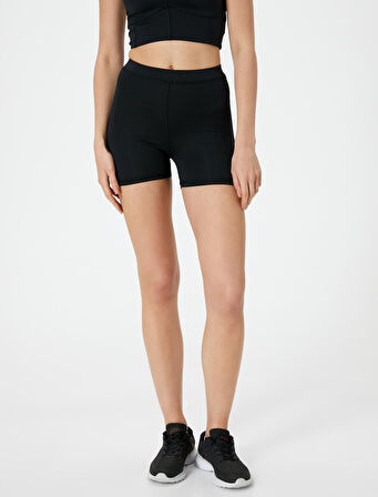 Spor Kısa Tayt Standart Bel Slim Fit 