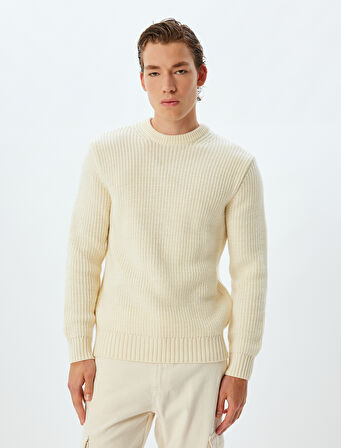 Kışlık Triko Kazak Basic Bisiklet Yaka 