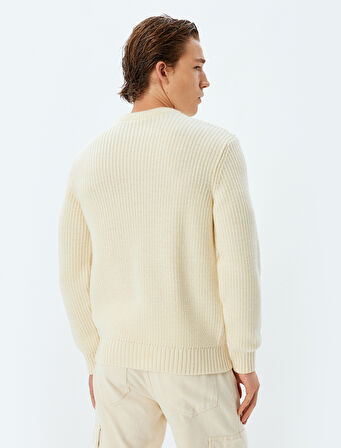 Kışlık Triko Kazak Basic Bisiklet Yaka 