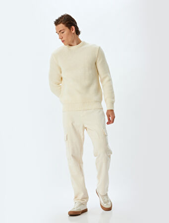 Kışlık Triko Kazak Basic Bisiklet Yaka 