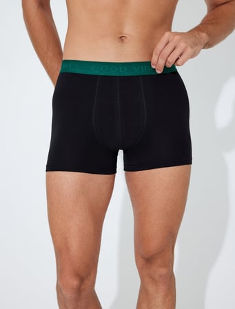 Slogan Baskılı Pamuklu 3'lü Boxer Seti