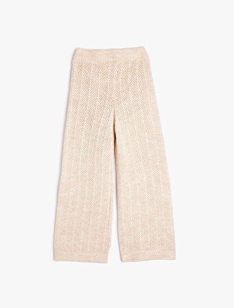 Triko Pantolon Ajurlu İspanyol Paça