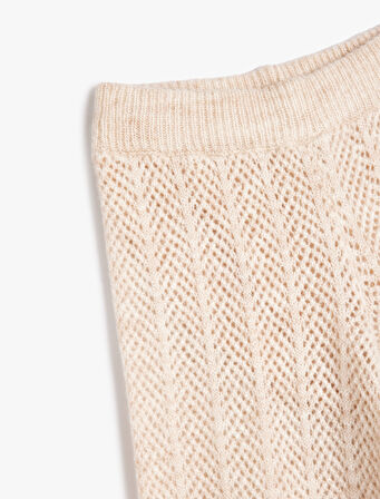 Triko Pantolon Ajurlu İspanyol Paça