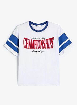 Koton Baskılı Beyaz Erkek T-Shirt 4SKB10540TK