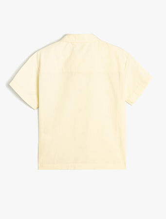 Gömlek Kısa Kollu Kapaklı Cep Detaylı Pamuklu