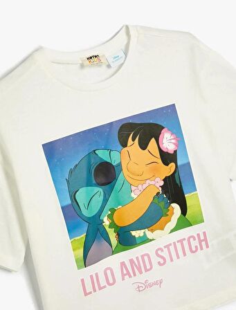 4SKG10400AK Koton Kız Çocuk T-shirt EKRU