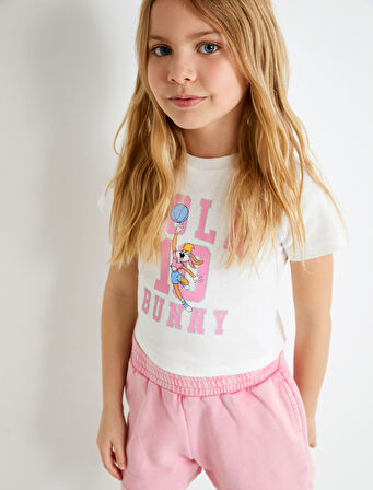 Lola Bunny Tişört Lisanslı Kısa Kollu Bisiklet Yaka 