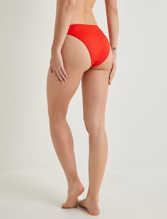 Dokulu Brazilian Bikini Altı Asimetrik Bel