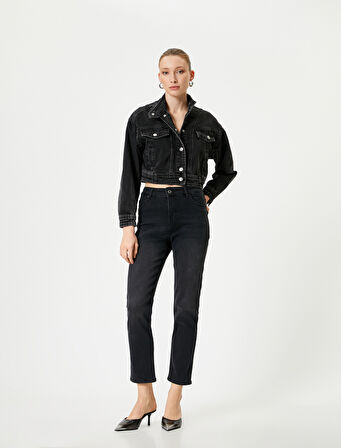 Slim Düz Paça Kot Pantolon Cepli Pamuklu - Eve Slim Jeans