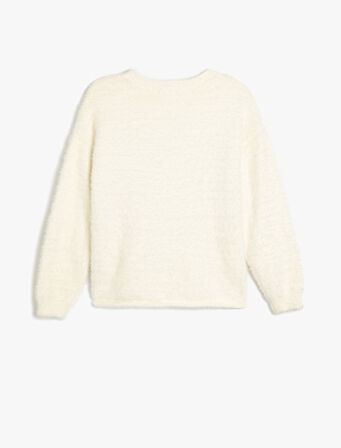 Basic Triko Kazak Uzun Kollu Bisiklet Yaka