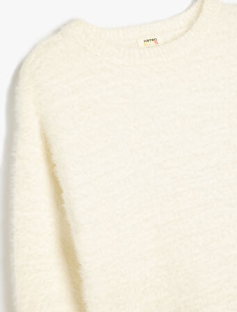 Basic Triko Kazak Uzun Kollu Bisiklet Yaka