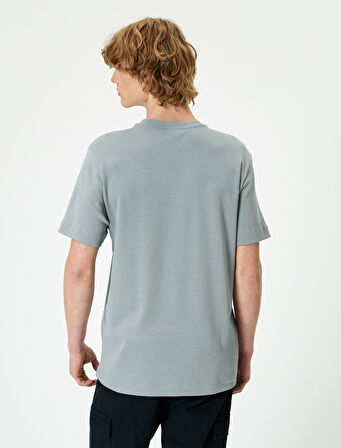 Basic Tişört Bisiklet Yaka Kısa Kollu Pamuklu