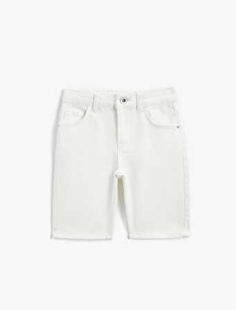 Kot Şort Cepli Pamuklu - Slim Fit