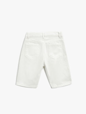 Kot Şort Cepli Pamuklu - Slim Fit