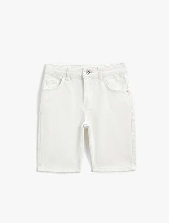 Kot Şort Cepli Pamuklu - Slim Fit