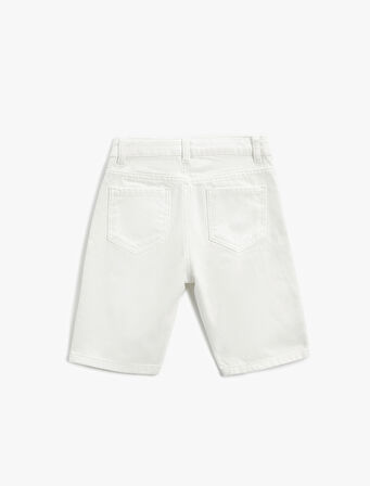 Kot Şort Cepli Pamuklu - Slim Fit