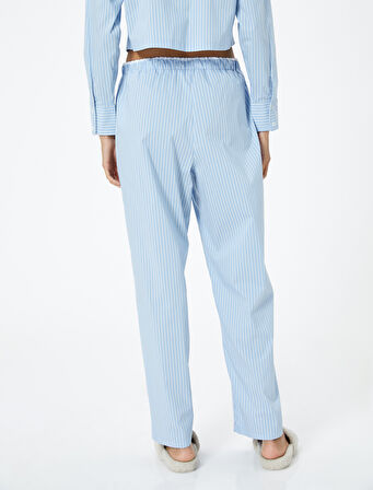 Pijama Altı Beli Lastikli Etiket Detaylı Rahat Kesim