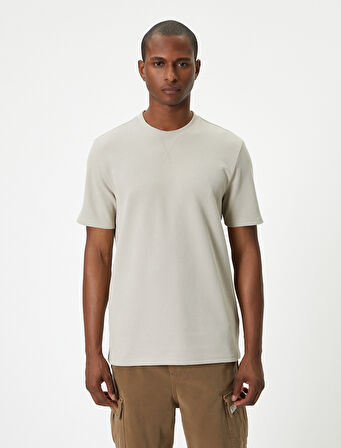 Basic Tişört Bisiklet Yaka Kısa Kollu