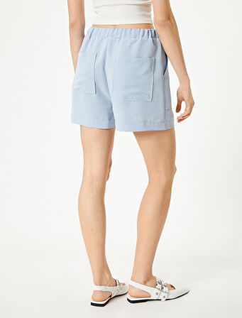 Mini Şort Beli Bağcıklı Cep Detaylı Modal