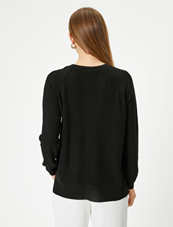 Oversize Triko Kazak Uzun Bisiklet Yaka