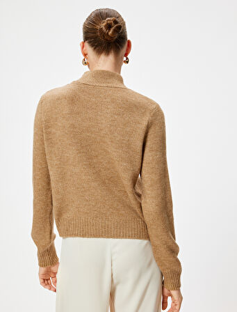 Balıkçı Yaka Triko Kazak Uzun Kollu Yumuşak Dokulu