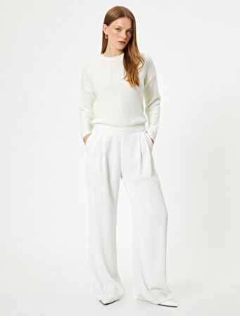 Basic Triko Kazak Uzun Kollu Bisiklet Yaka 