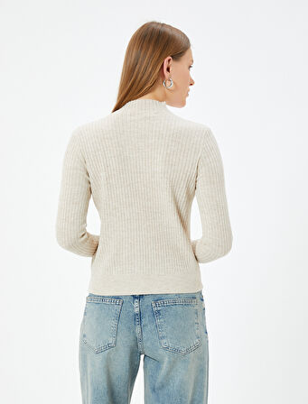 Dik Yaka Kazak Uzun Kollu Ajurlu