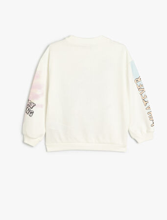 Sweatshirt Grafiti Temalı Bisiklet Yaka Uzun Kollu 