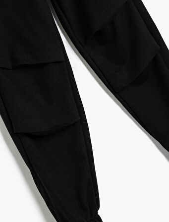 Basic Jogger Eşofman Altı Cepli Beli Lastikli Pamuklu