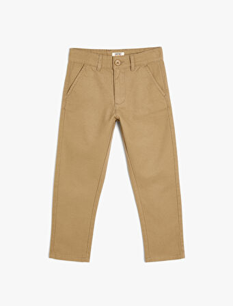 Chino Pantolon Cepli Pamuklu 
