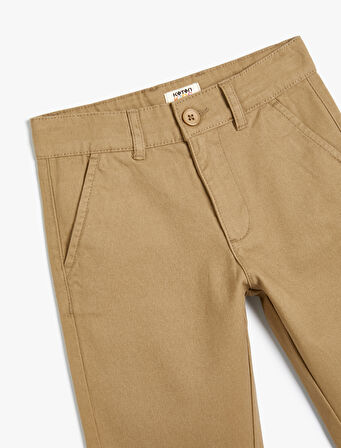 Chino Pantolon Cepli Pamuklu 